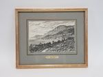 Paysage de bord de mer - Fusain signé en bas en bas au centre et daté 1911 - 14