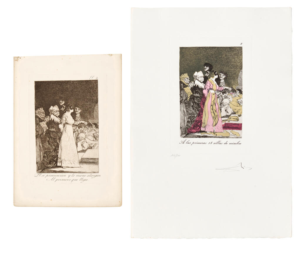 Plate 2, A las primeras 18 sillas de mimbre from Les Caprices de Goya; FRANCISCO GOYA