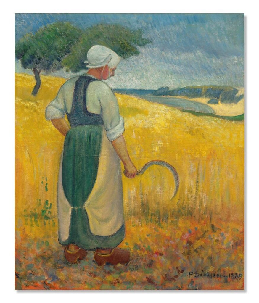 Jeune bretonne à la faucille