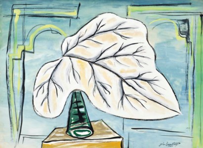 Still life with leaf