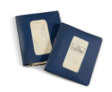 Deux work binders, dated