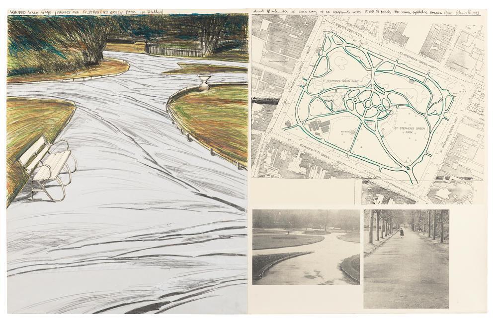 Wrapped Walk Ways, Project for St. Stephen's Green Park, Dublin, edition 62/100 (Schellmann 111)