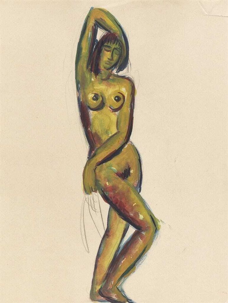 Standing female nude