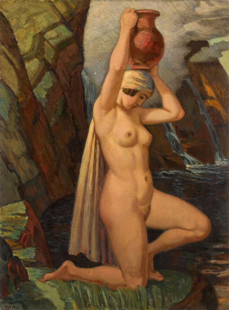 Bather with urn