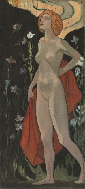 Standing female nude