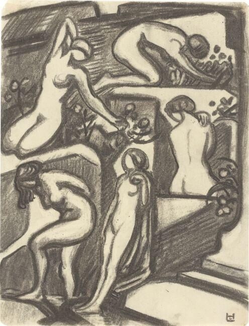 Five female nudes.