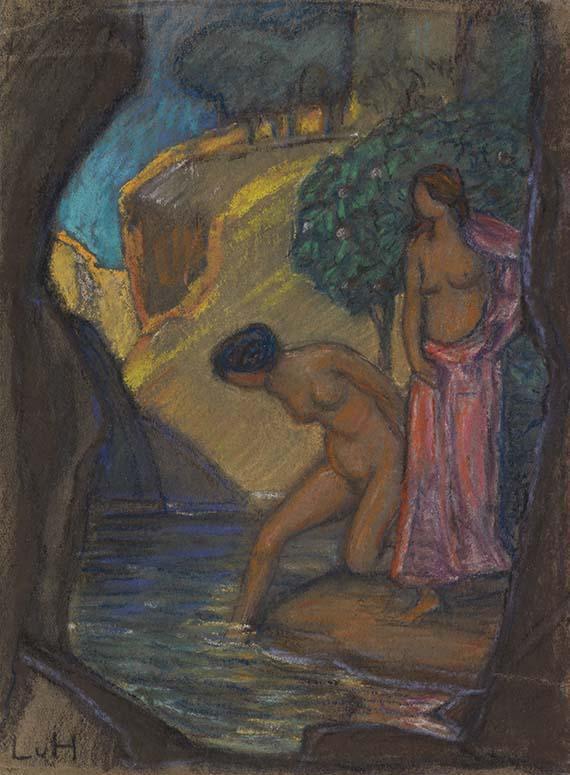 Grotte mit badenden Frauen