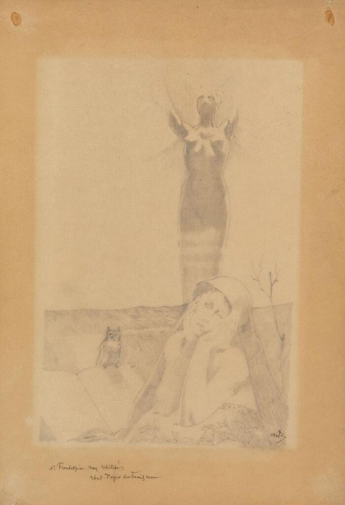 Preliminary draft for the head of the chapter "Spleen and Ideal" of the collection of "Fleurs du Mal" by Charles Baudelaire