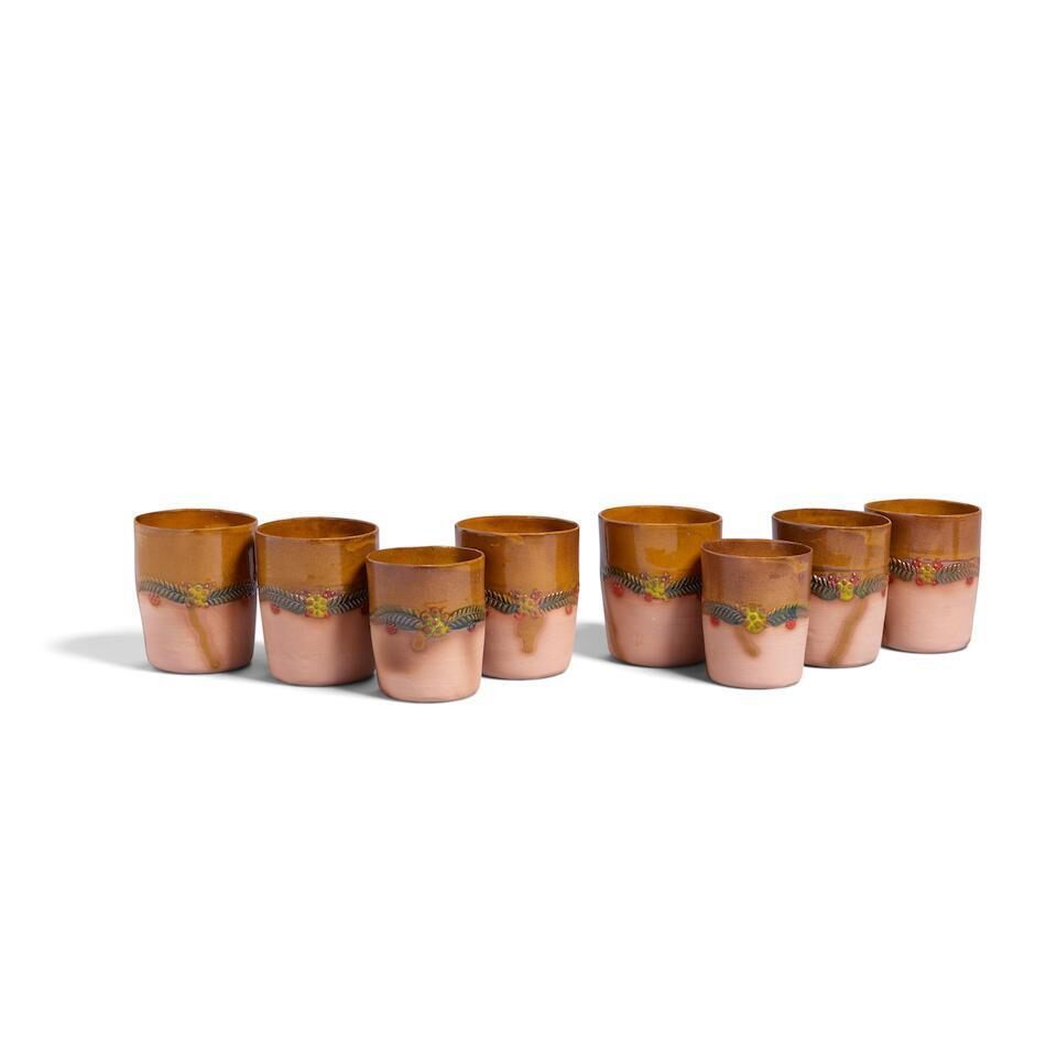 Group of eight Untitled cups, -79