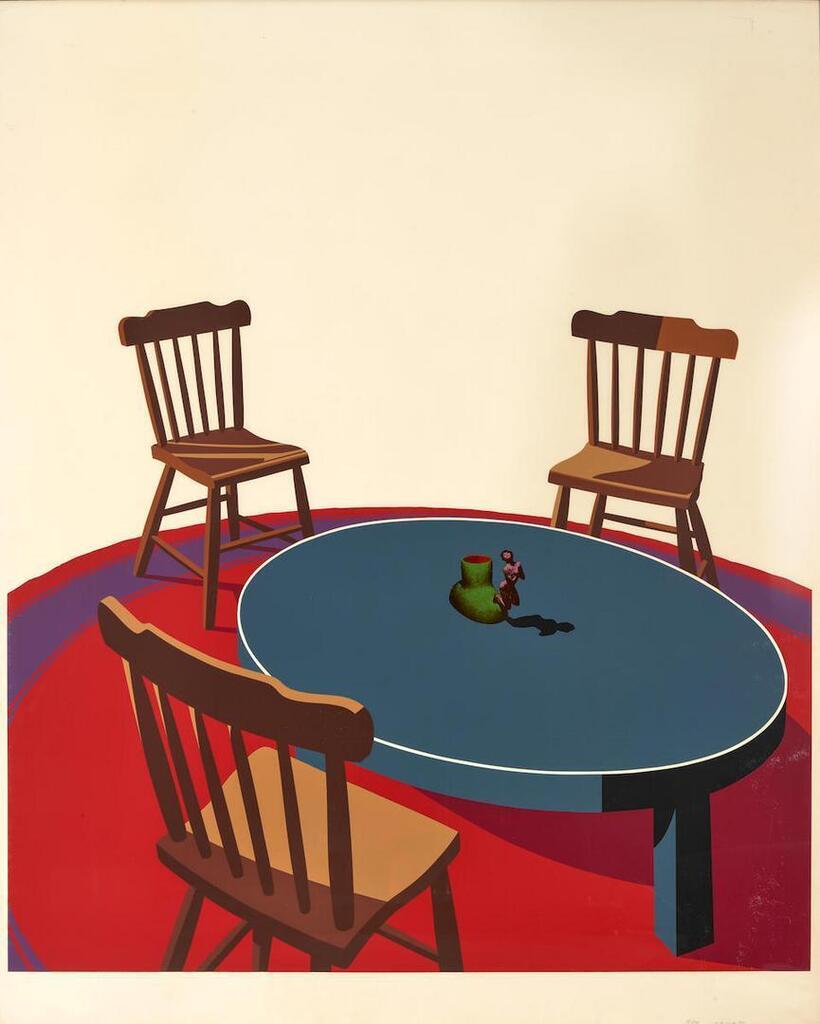 Chairs, Table, Rug, Cup, from Interior Series (Gemini 335)