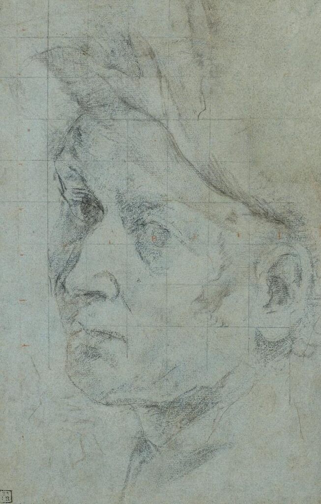 The head of a man: a cartoon