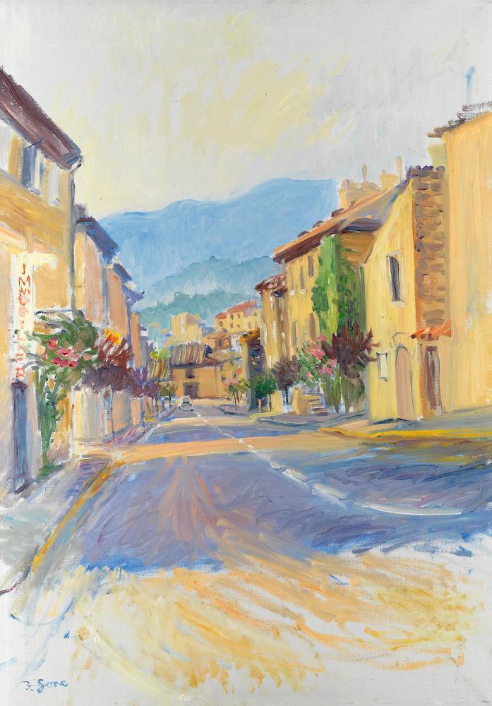 The Luberon, Seen From the Steep Downhill Road at Lauris
