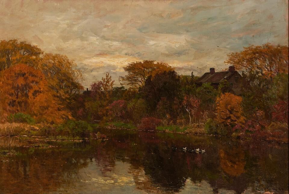 Early Autumn, Neponset River, Hyde Park, alternately titled The Summer House on the Neponset River