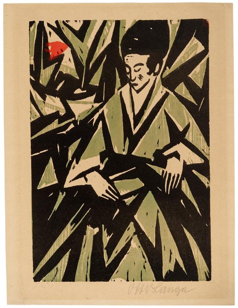 Dame in Grün (Lady in Green), from Die Schaffenden