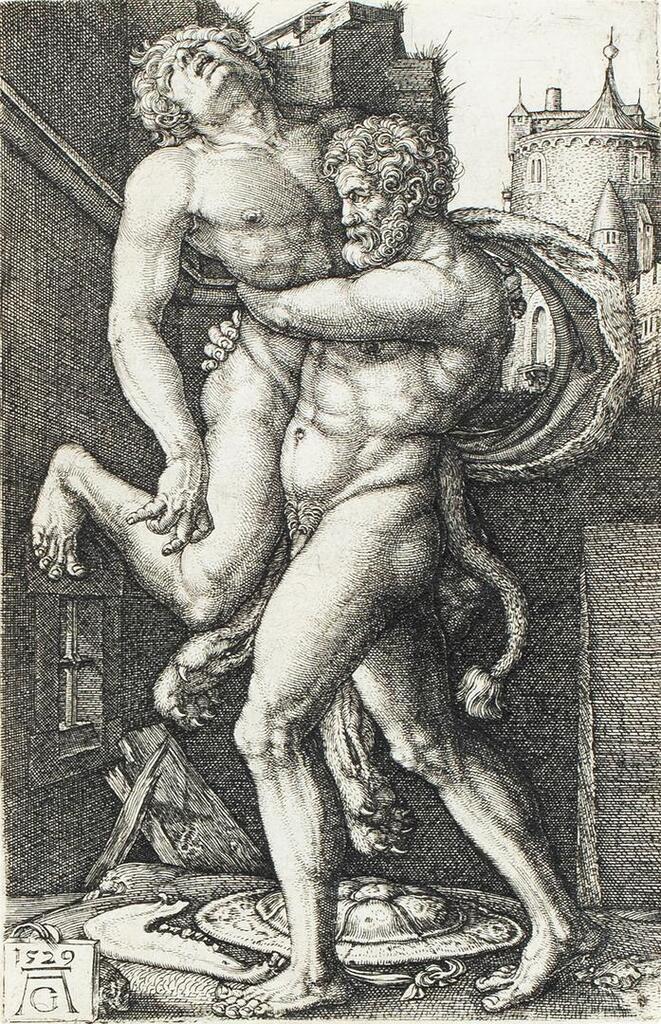 Hercules and Antaeus (New Hollstein 96)