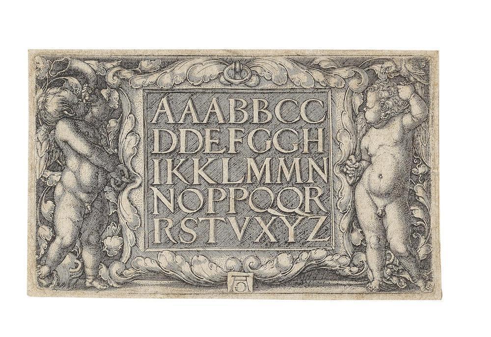Labours of Hercules; Hannibal fighting Scipio; Two Genii with the Roman Alphabet, Three Genii with a bear; The Four Evangelists