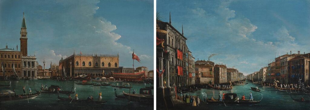 Venice, A View of the Molo from the Bacino of San Marco; Venice, A View of the Grand Canal from the Palazzo Balbi