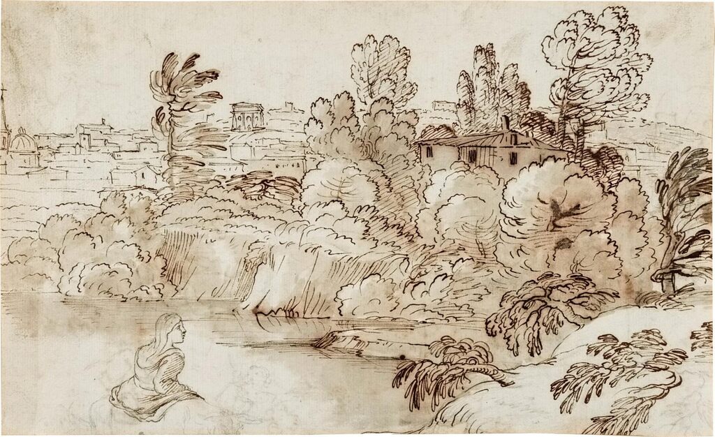 Verso: Studies of Soldiers, Bathers and other Figures