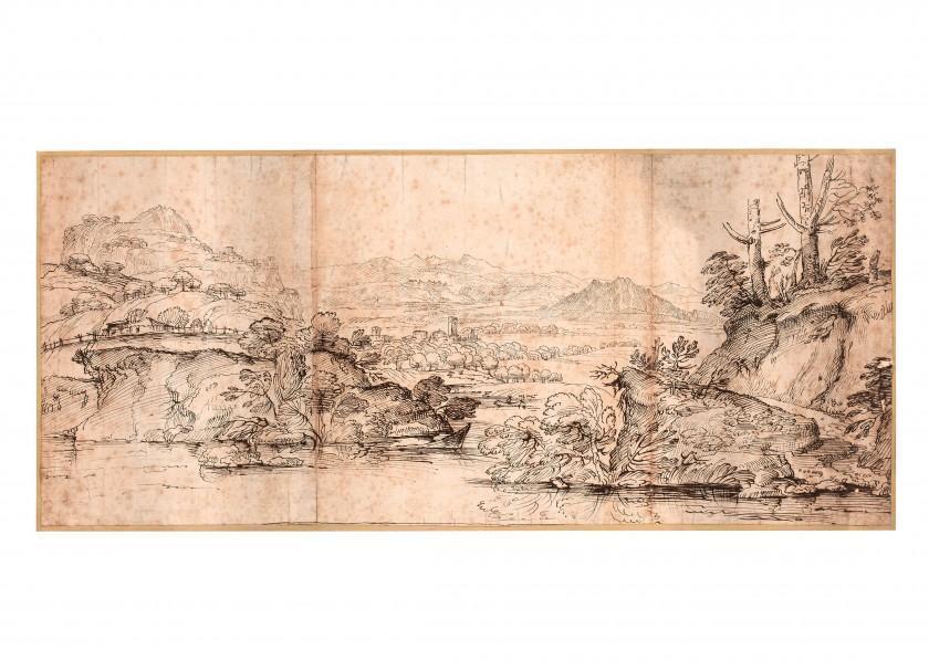 Wooded river landscape
