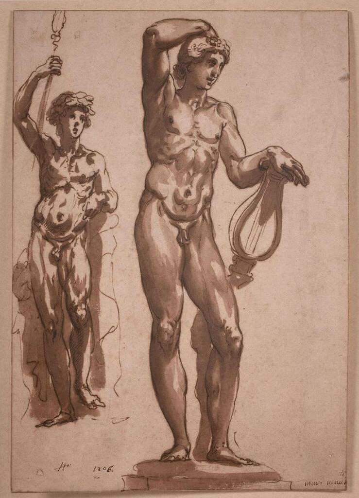 Study for Bacchus and Apollo standing