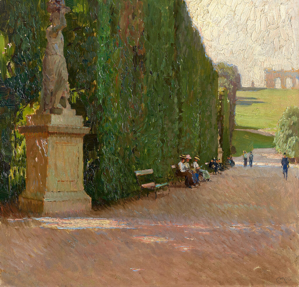 Der Park von Schönbrunn mit Blick zur Gloriette