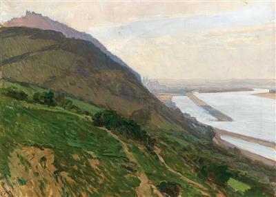 A View of the Danube with Leopoldsberg and Klosterneuburg