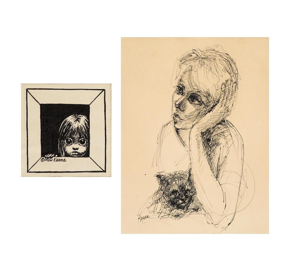 Girl in a Frame and Girl with a Cat