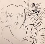 Sans titre, fusain sur papier, 30 x 30