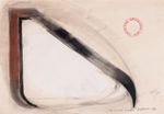 Trait d'union équilibré, fusain, gouache, pastel et crayon sur papier, 33,5 x 47,5