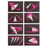 Le jeu des formes (8 collages), collage, 12,5 x 18 cm (chaque)