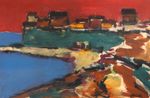 Falaise au 2 mai, gouache sur carton, 32 x 47,5