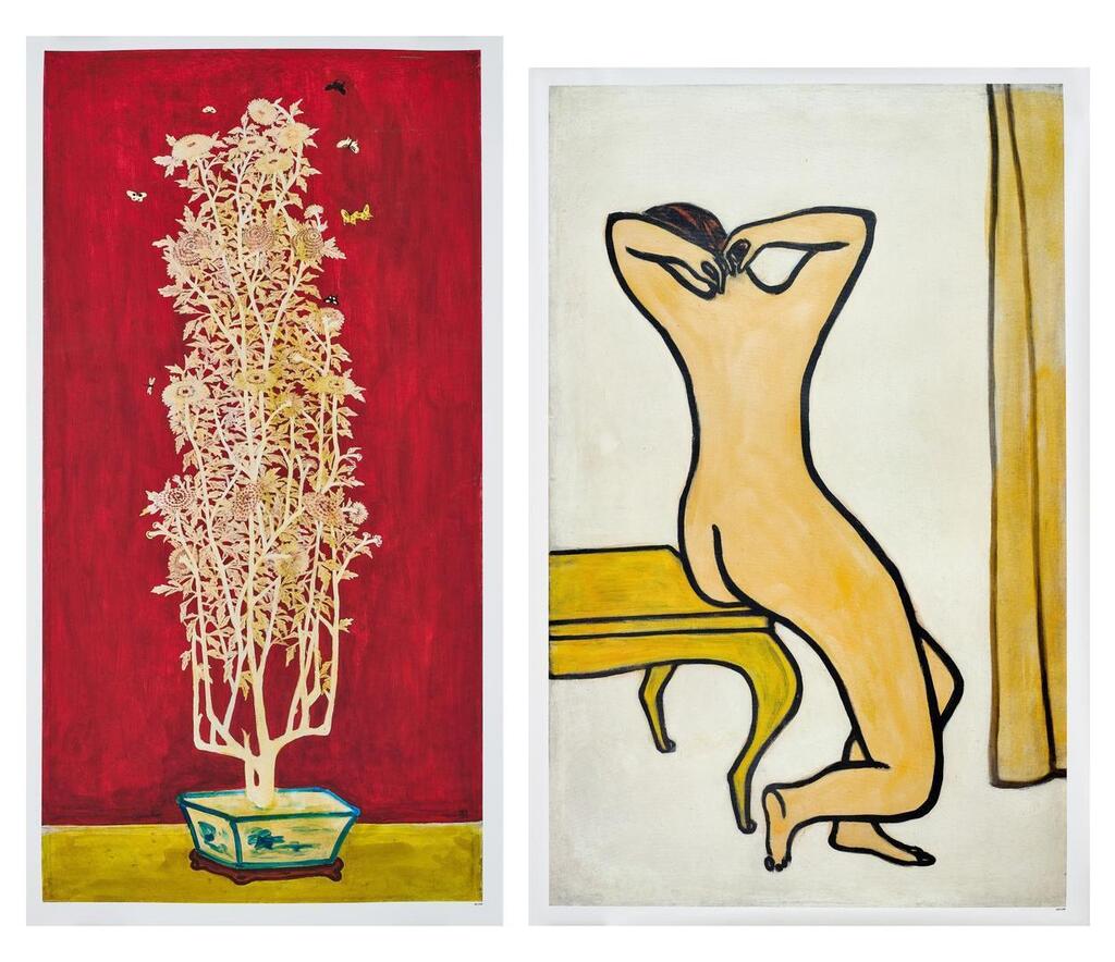 a. Chrysanthemum; b. Woman in Bath