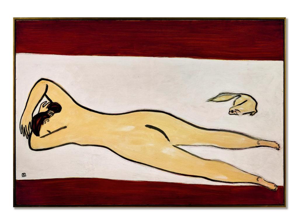 Sanyu, Nu avec un pékinois 裸女與北京狗