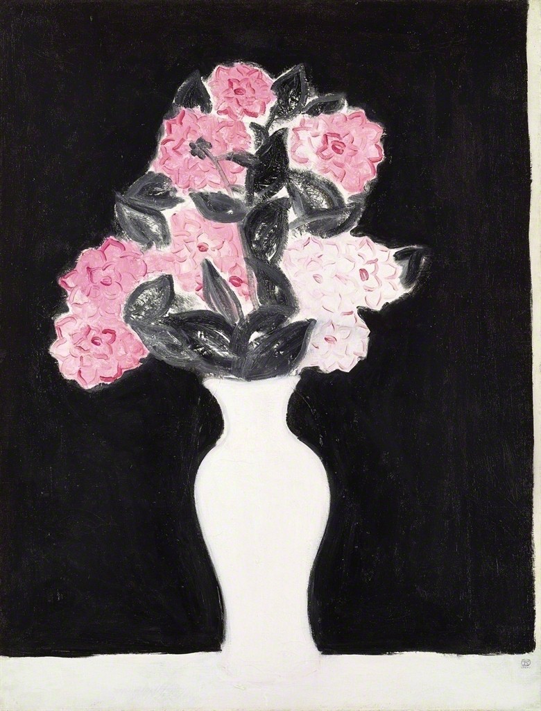 FLOWERS IN A WHITE VASE