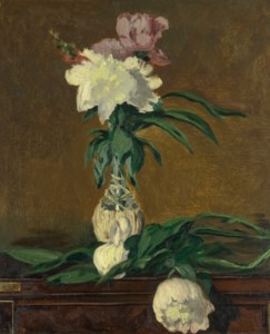 Pivoines dans une bouteille