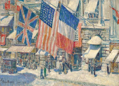 Childe Hassam, Across the Avenue in Sunlight, June 1918