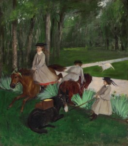 Enfants et poneys dans un parc