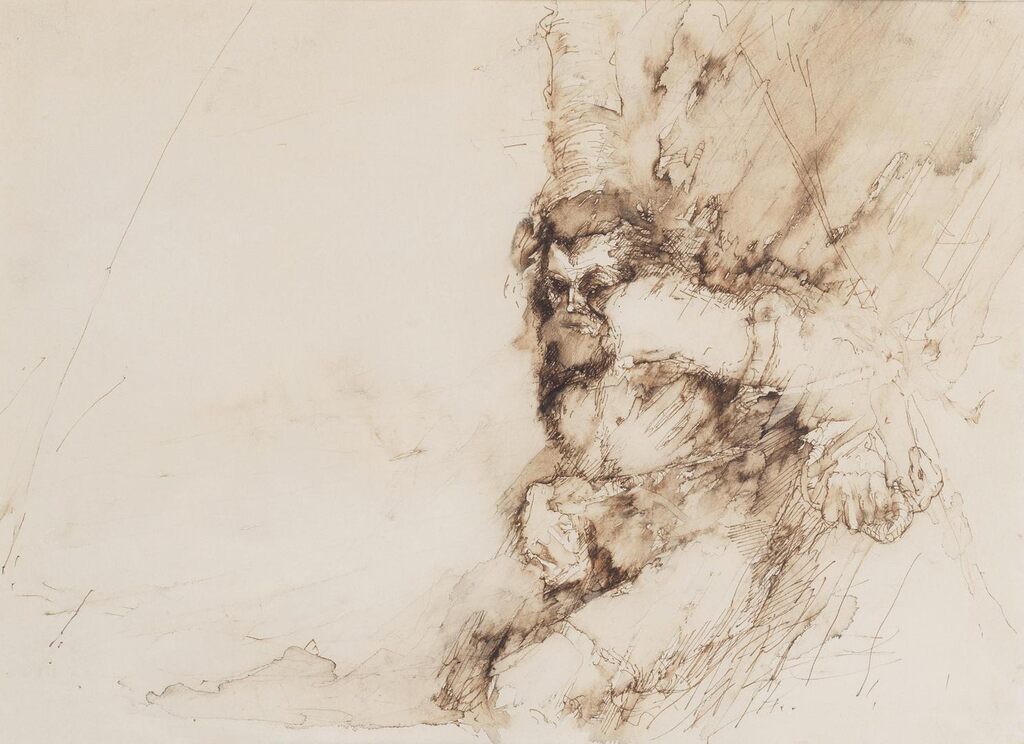 Study of a Satyr (From Titian's Bacchus and Ariadne)