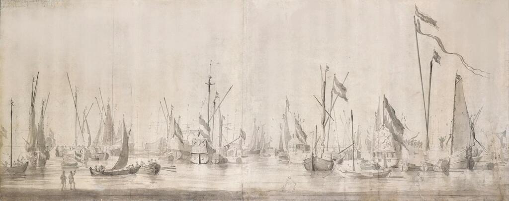 The Dutch Fleet at Anchor