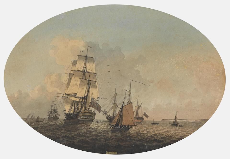 British fleet off the coast