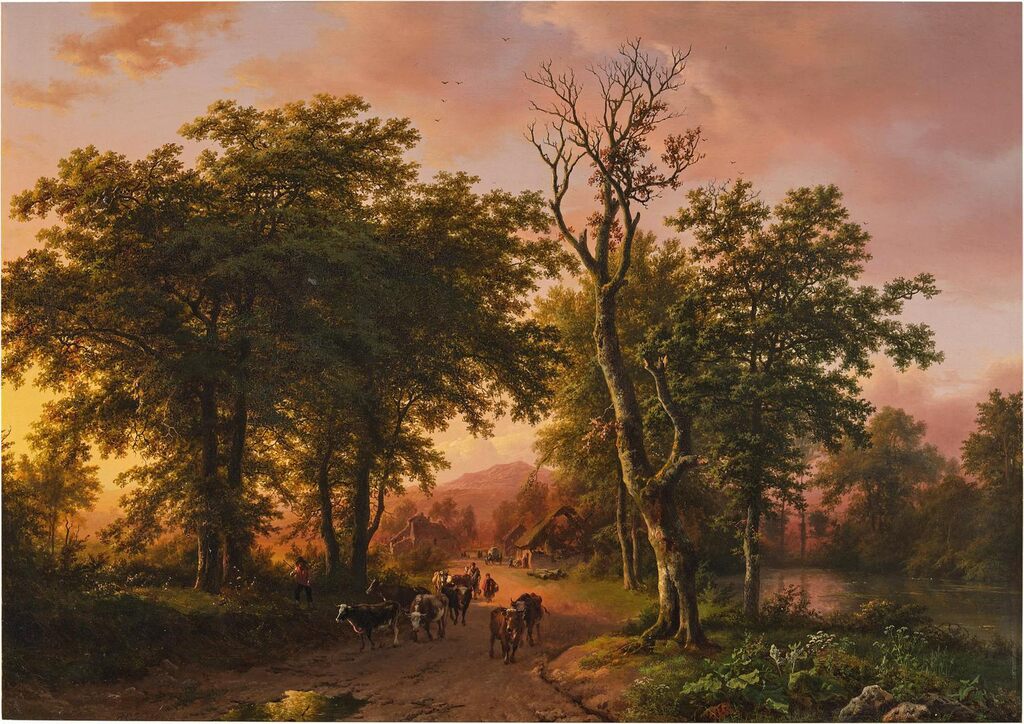 Wooded Landscape at Dusk