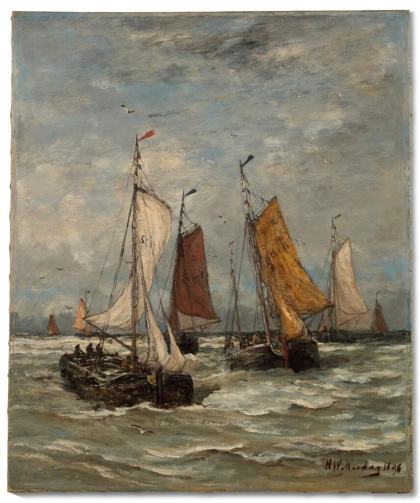 Bomschuiten at sea, Scheveningen
