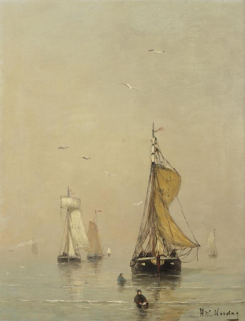 Bomschuiten on a calm sea