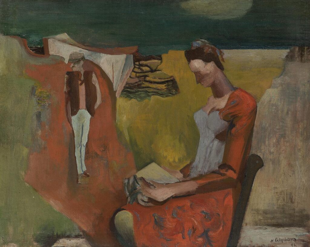 Woman Reading by the Sea