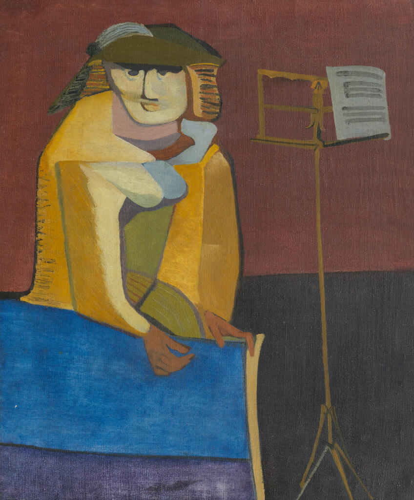 Figure with music stand