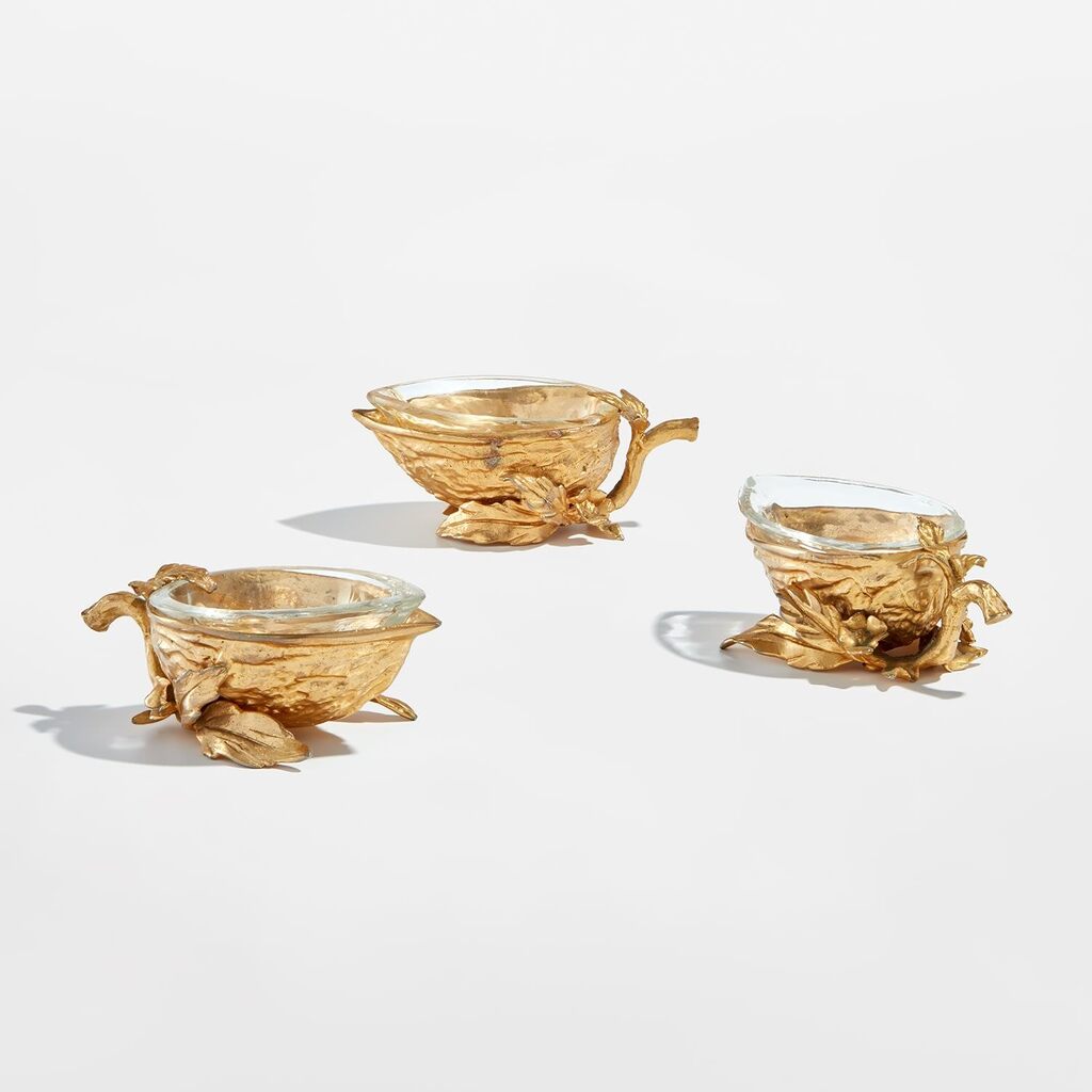 Three bowls, from the "Gocce Oro" series