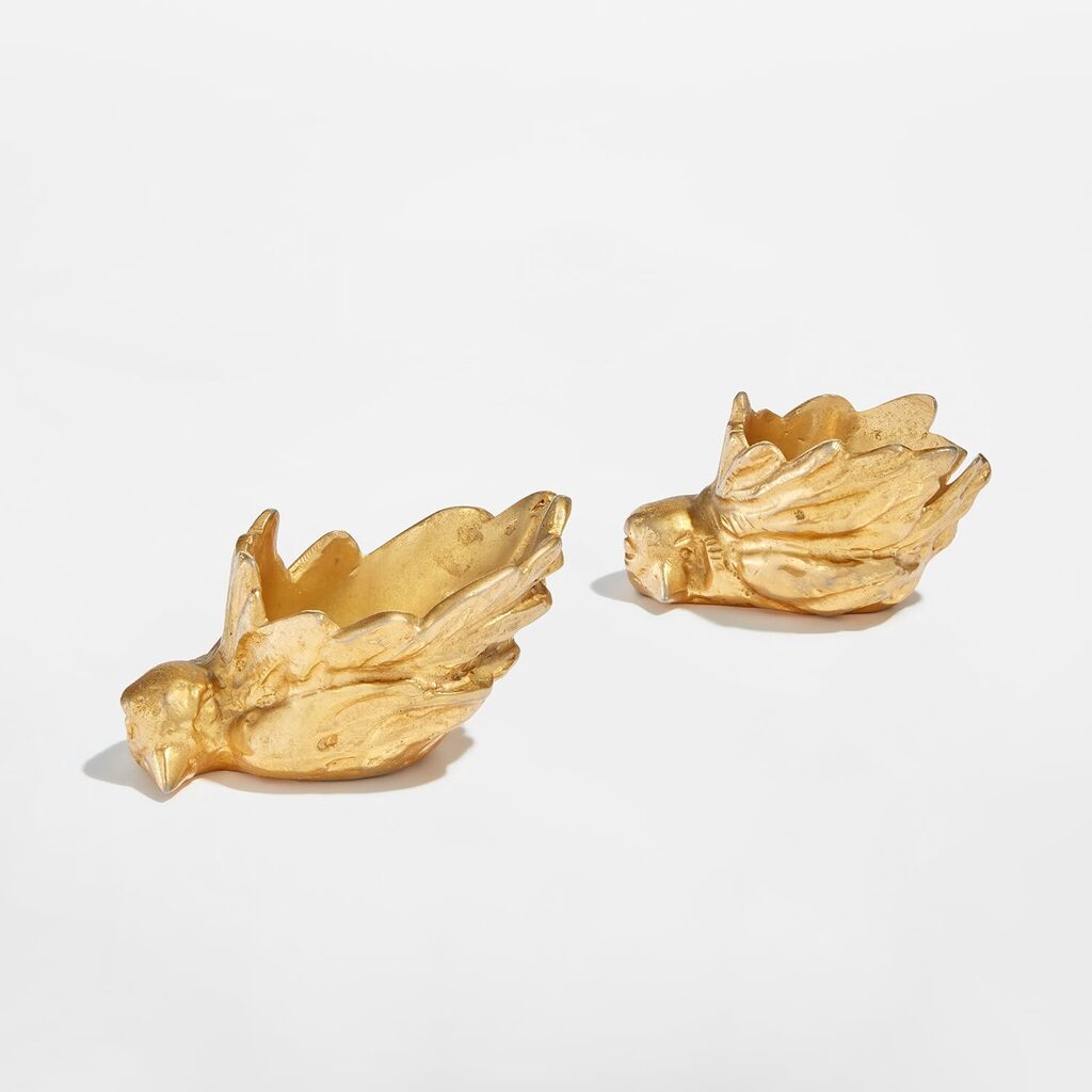 Pair of small bird-form bowls, from the "Gocce Oro" series