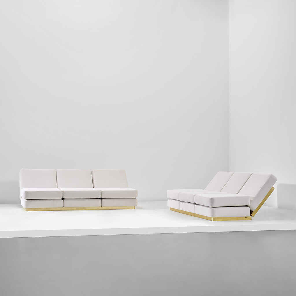 Pair of 'Quick-Change' adjustable sofas, from the 'Plurimi' series
