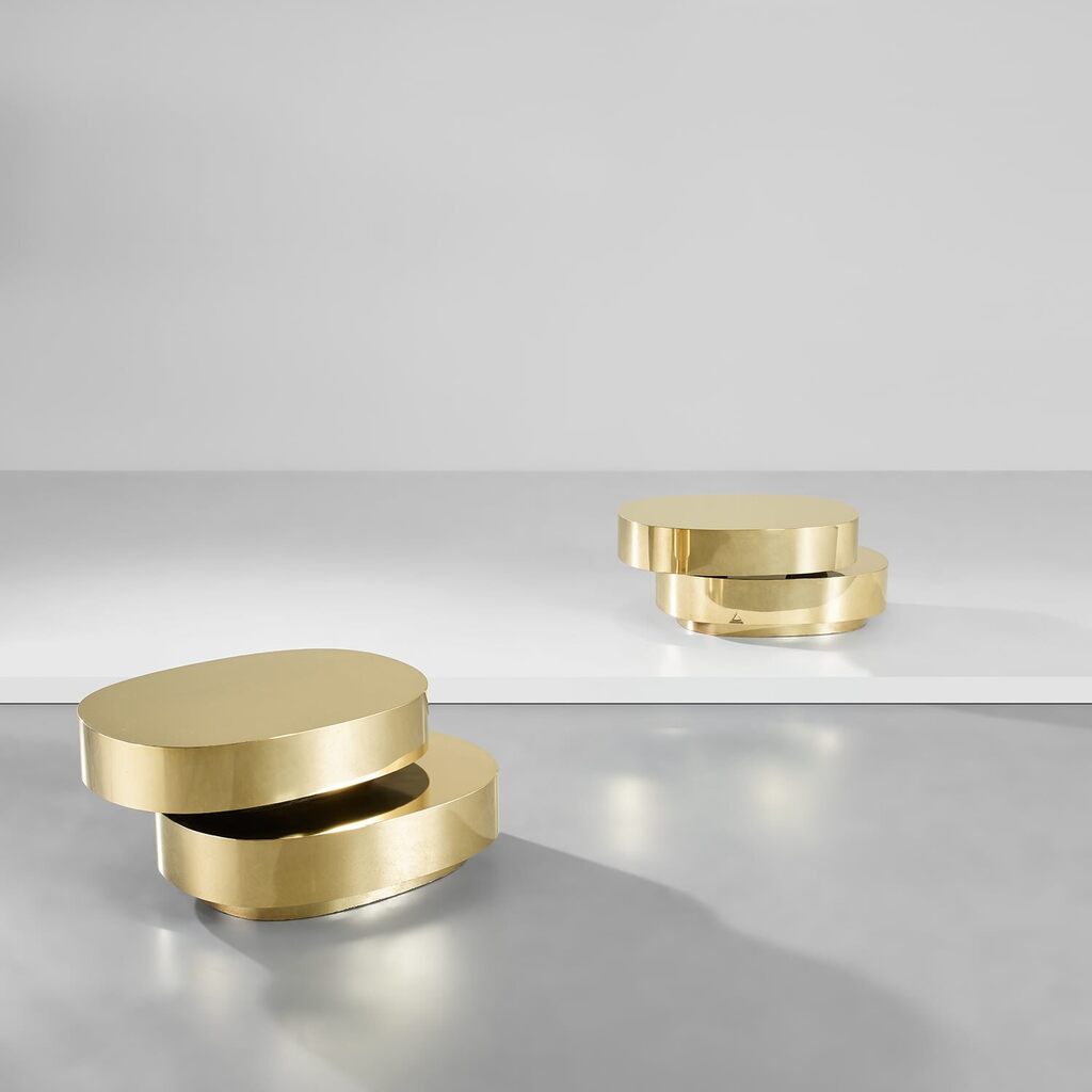 Pair of 'Scultura' low tables, from the 'Plurimi' series