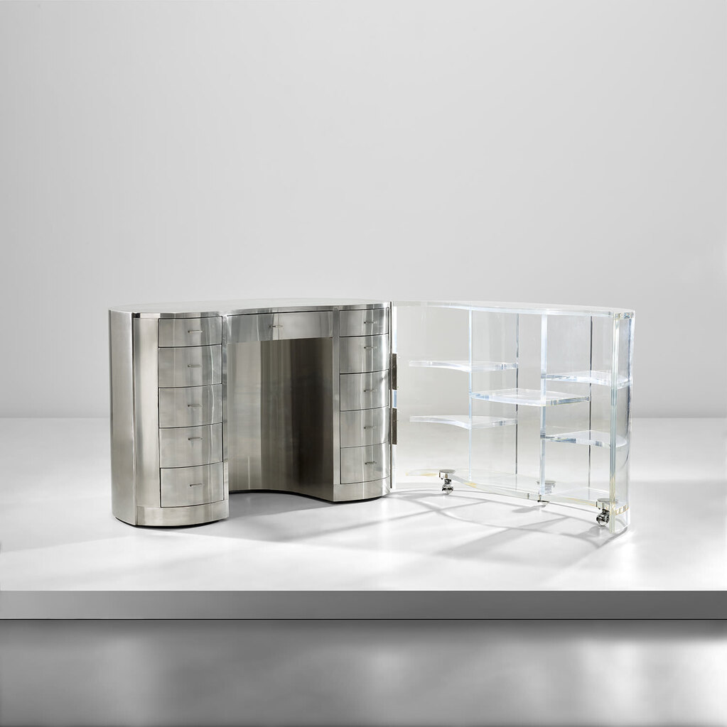 'Yang Yin' adjustable desk with integrated bookcase, from the 'Plurimi' series